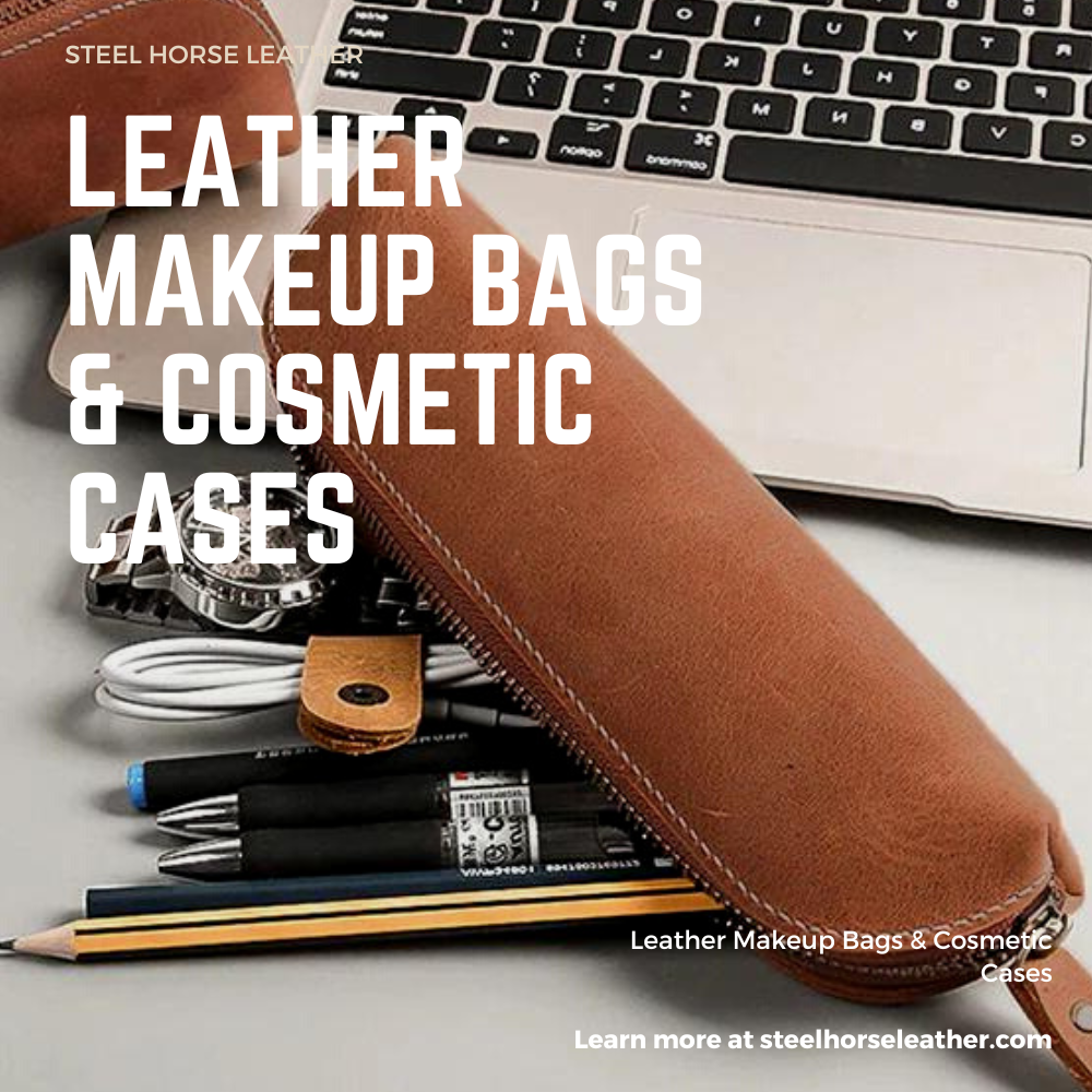 habe Travel Makeup Bag with Mirror - Premium Vegan Designer Make