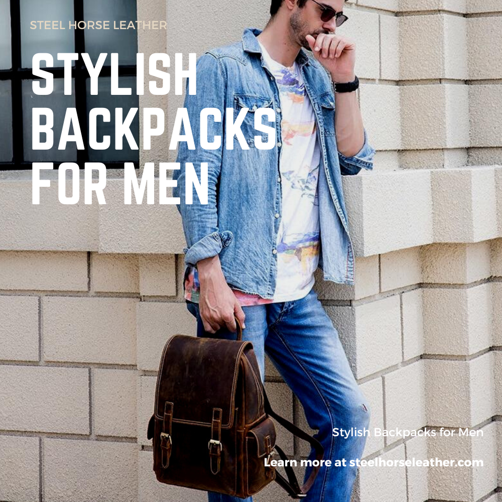 Men's Leather Backpacks For Work by Steel Horse Leather