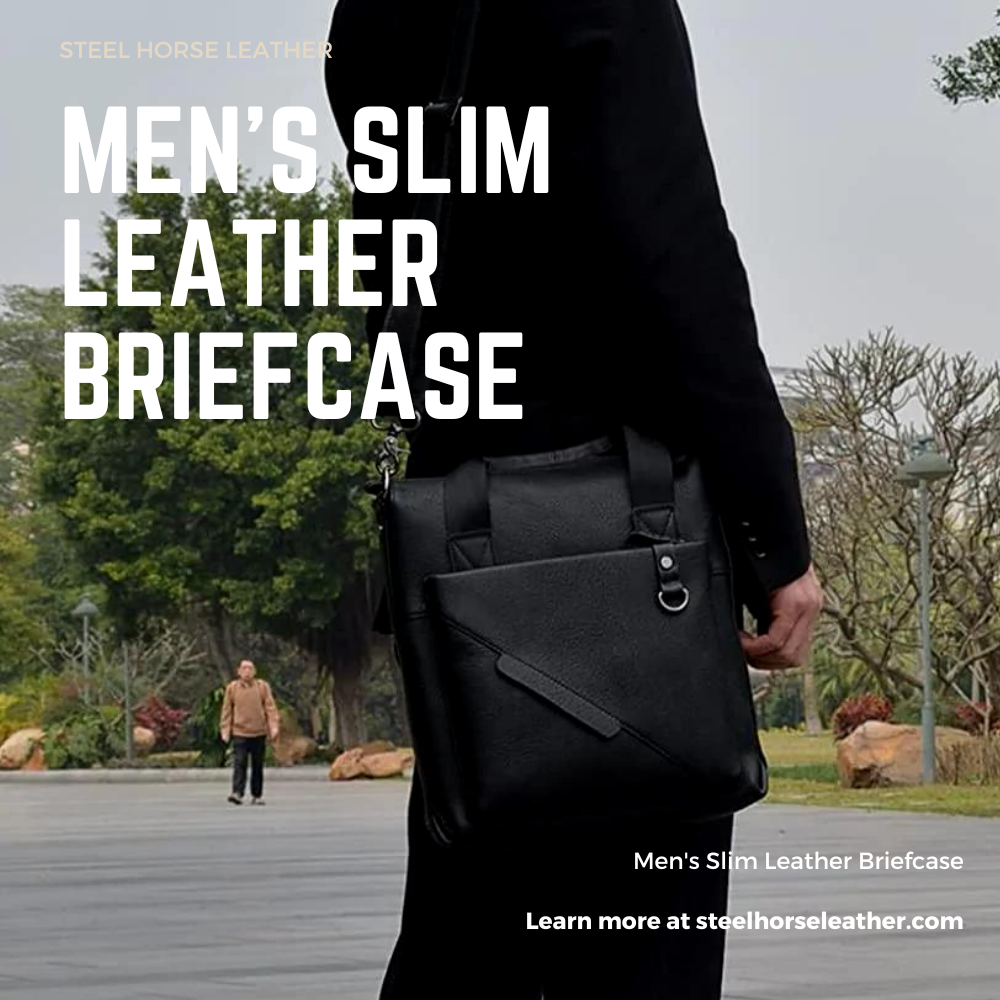 Mens slim briefcase bag sales