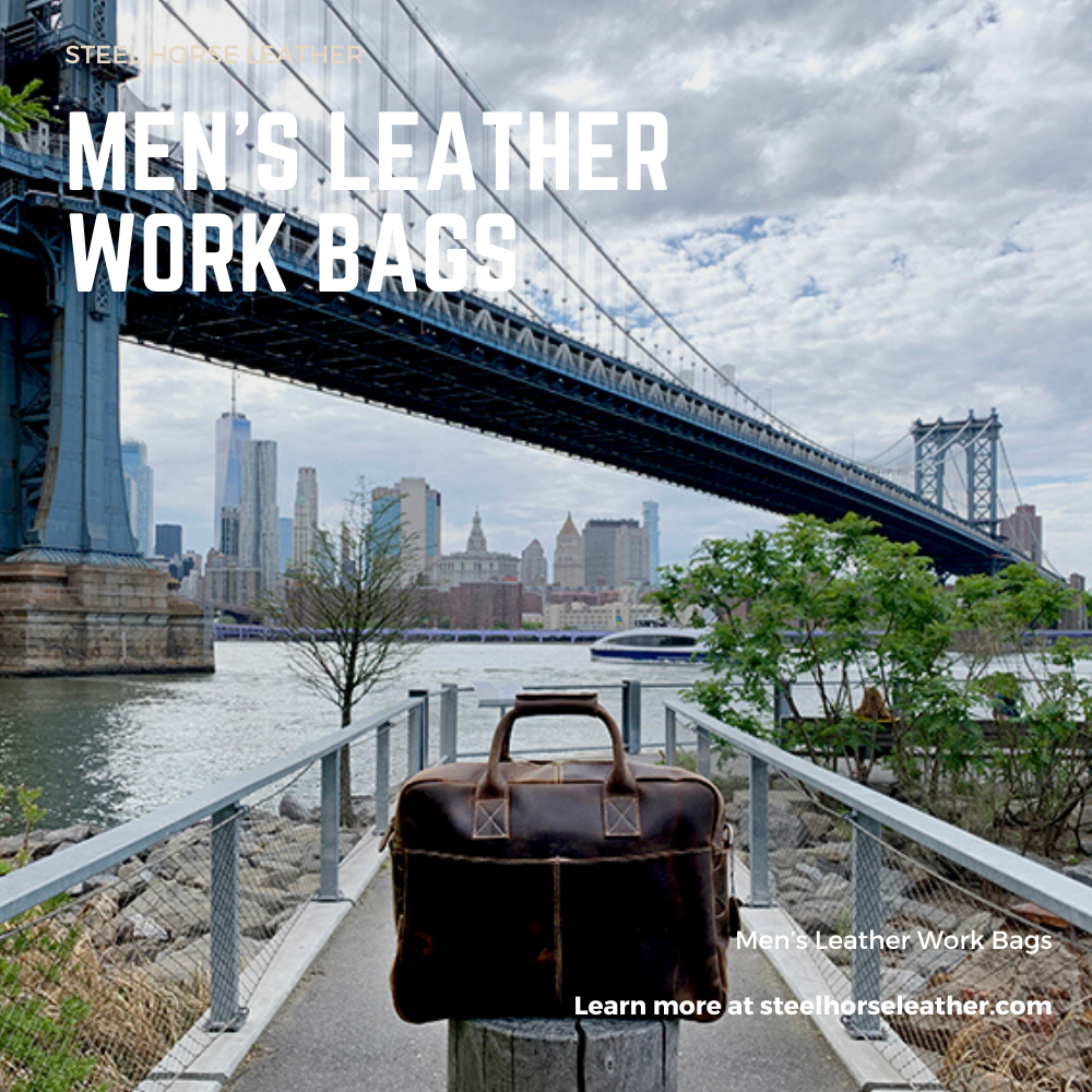 Menās Leather Work Bags
