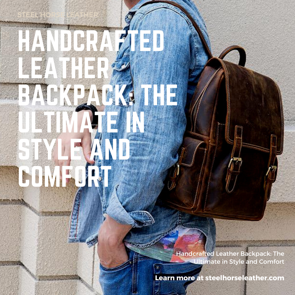 Handcrafted leather shop backpack