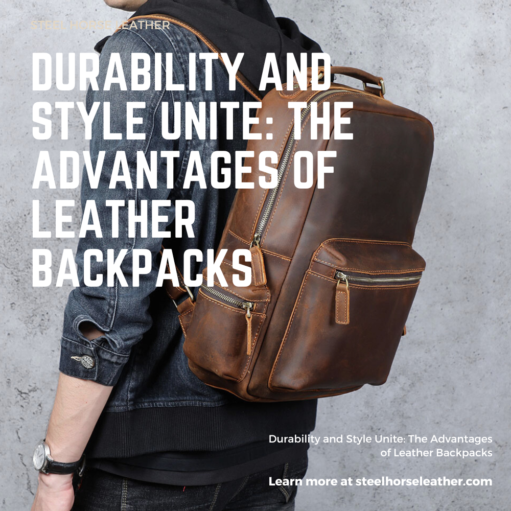 Durable leather backpack outlet