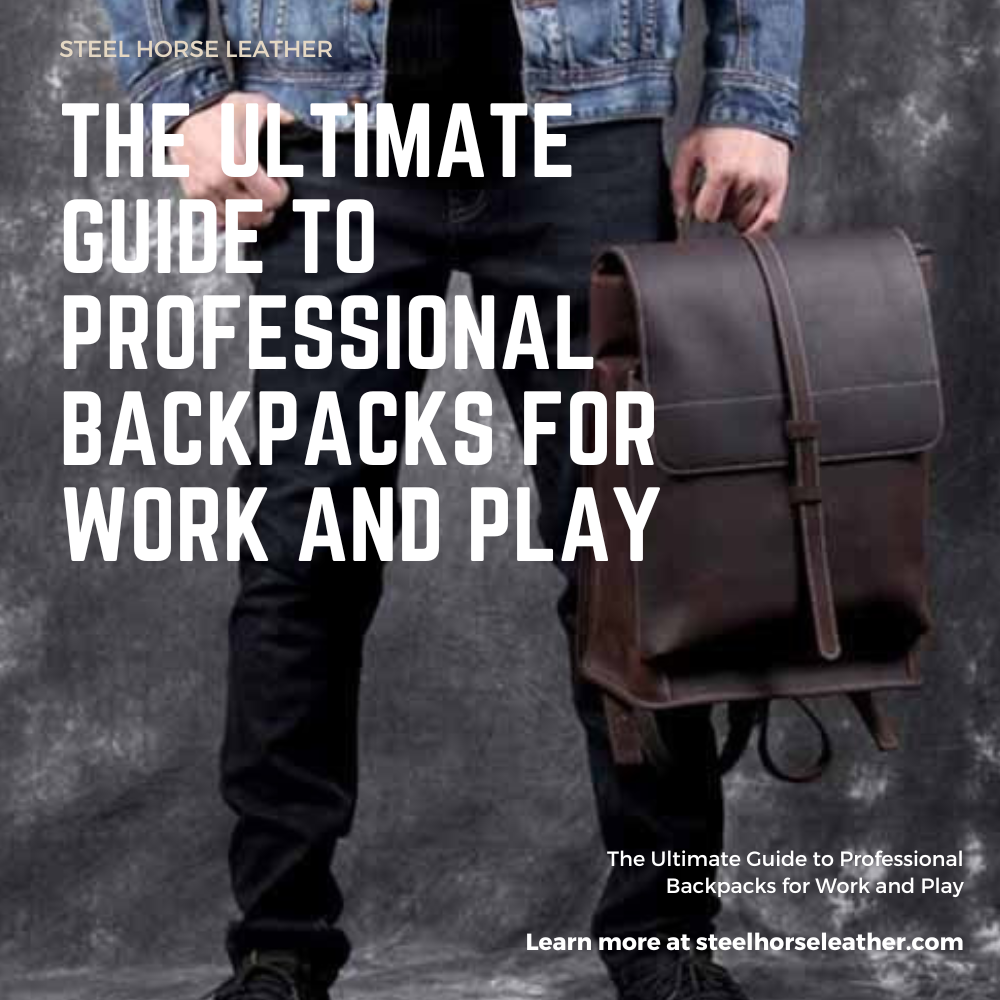 Men's professional leather discount backpack