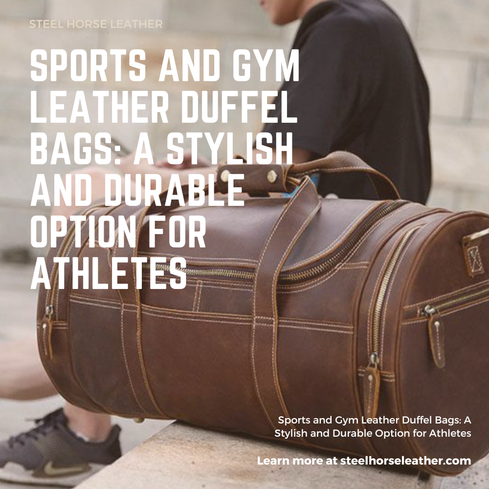 Leather sports holdall sales