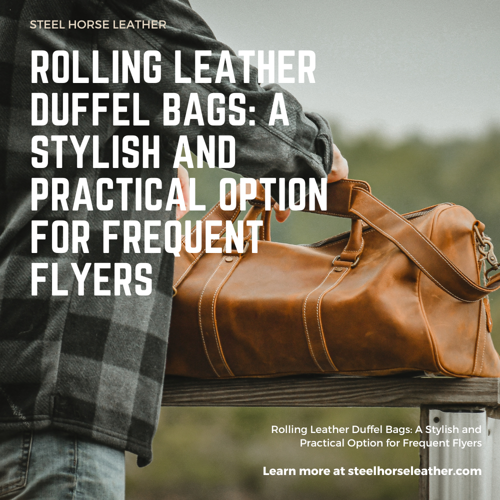 Leather rolling duffel bags sales