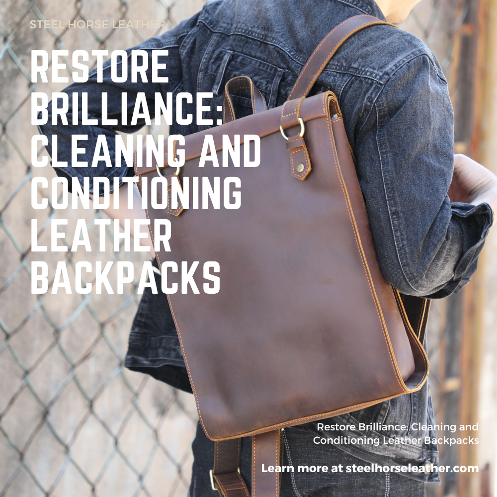 How to clean a leather backpack sale