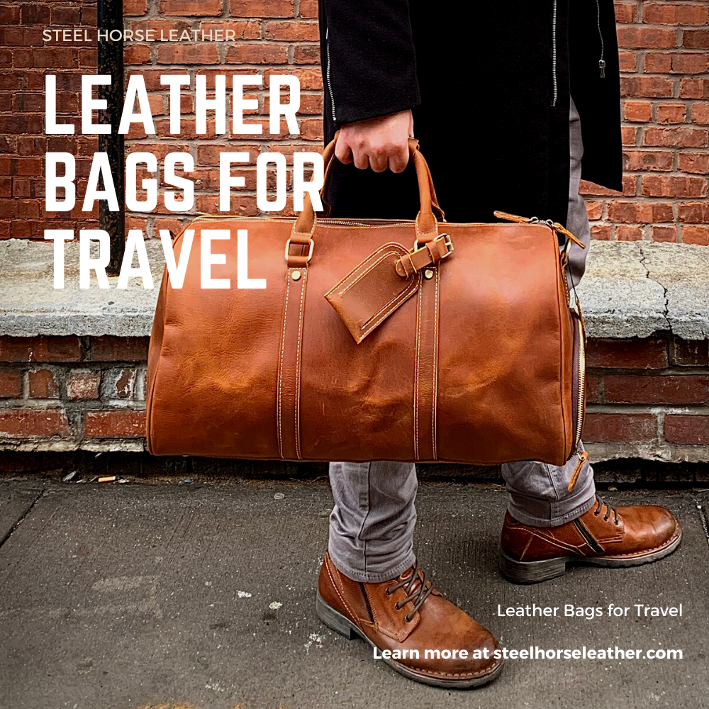 2021 Men Genuine Leather Classic Vintage Travel Bag Full-grain