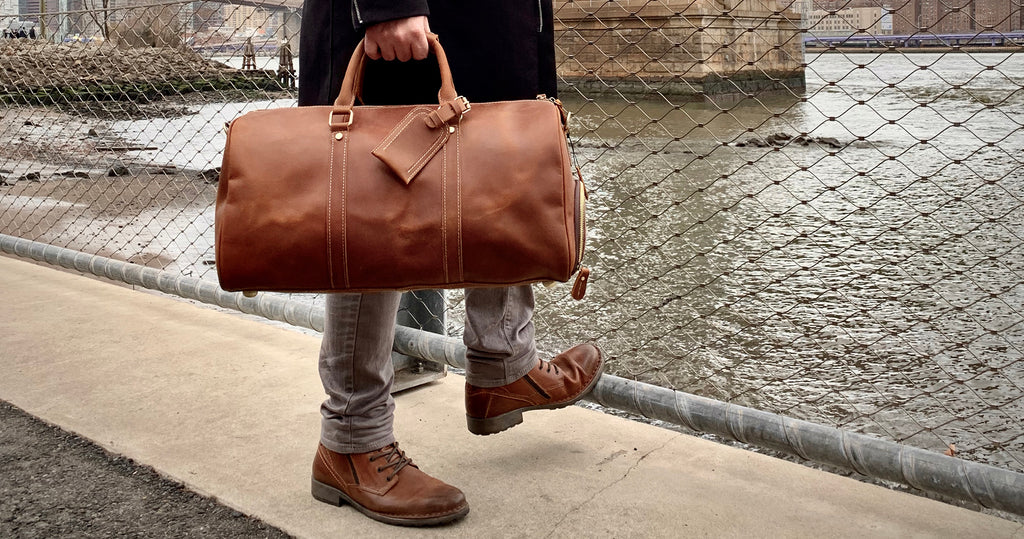 Steel Horse Leather The Brandt Weekender | Small Leather Duffle Bag