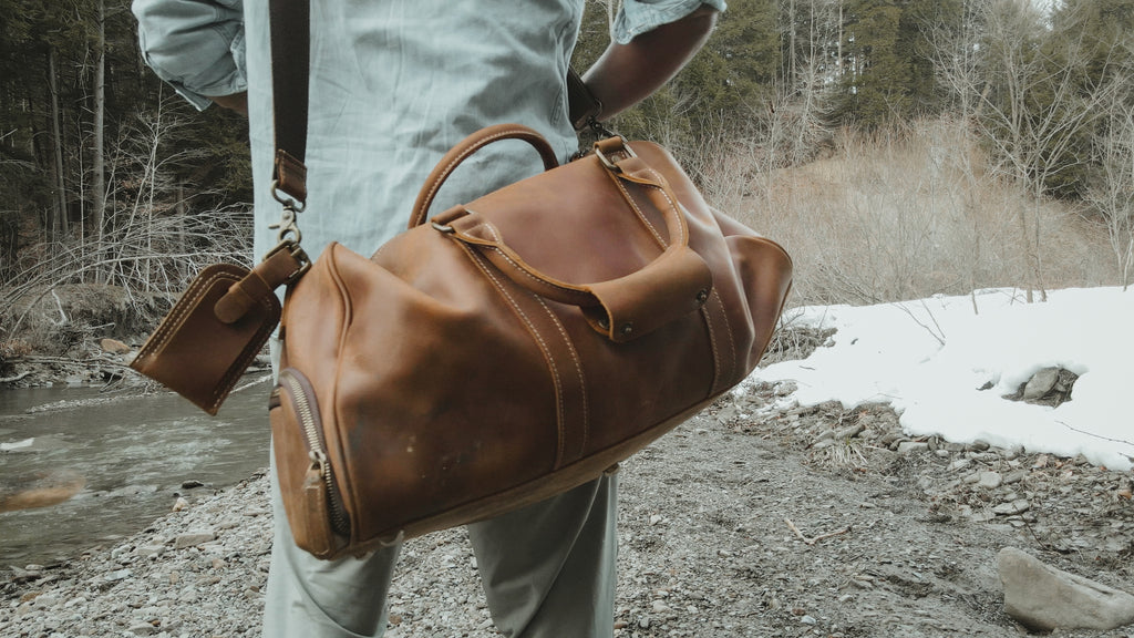 Steel Horse Leather The Brandt Weekender | Small Leather Duffle Bag
