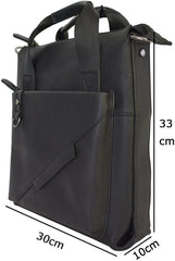 Calhoun Men's Black Leather Crossbody Bag