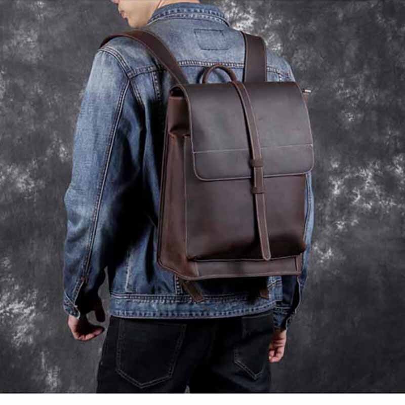 Leather shop work backpack