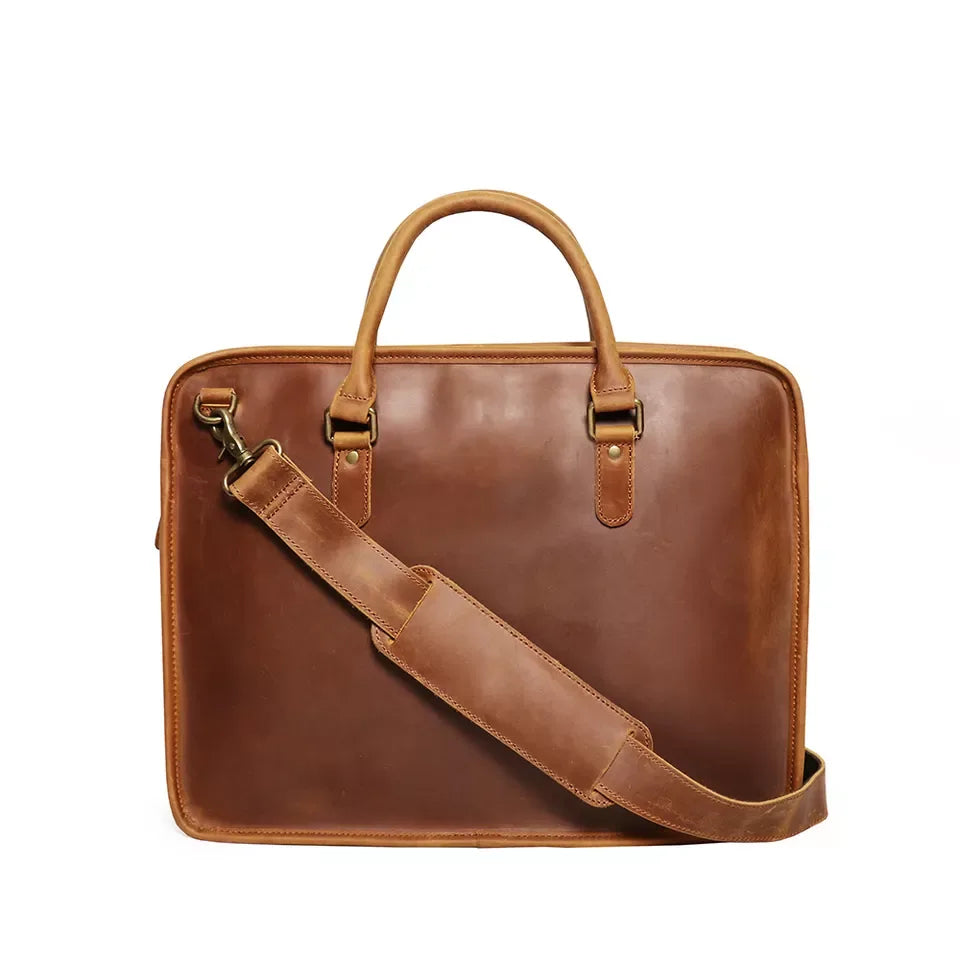 The Hemming Leather Laptop Bag | Vintage Leather Briefcase