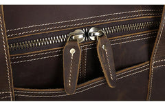 The Wainwright Weekender | Round  Vintage Leather Weekender - STEEL HORSE LEATHER, Handmade, Genuine Vintage Leather