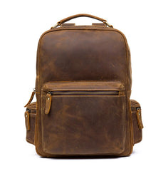 The Langley Backpack | Genuine Vintage Leather Backpack - STEEL HORSE LEATHER, Handmade, Genuine Vintage Leather