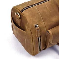 The Bard Weekender | Handmade Leather Duffle Bag - STEEL HORSE LEATHER, Handmade, Genuine Vintage Leather