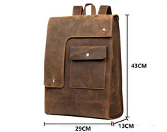The Ragna Backpack | Vintage Leather Backpack - STEEL HORSE LEATHER, Handmade, Genuine Vintage Leather
