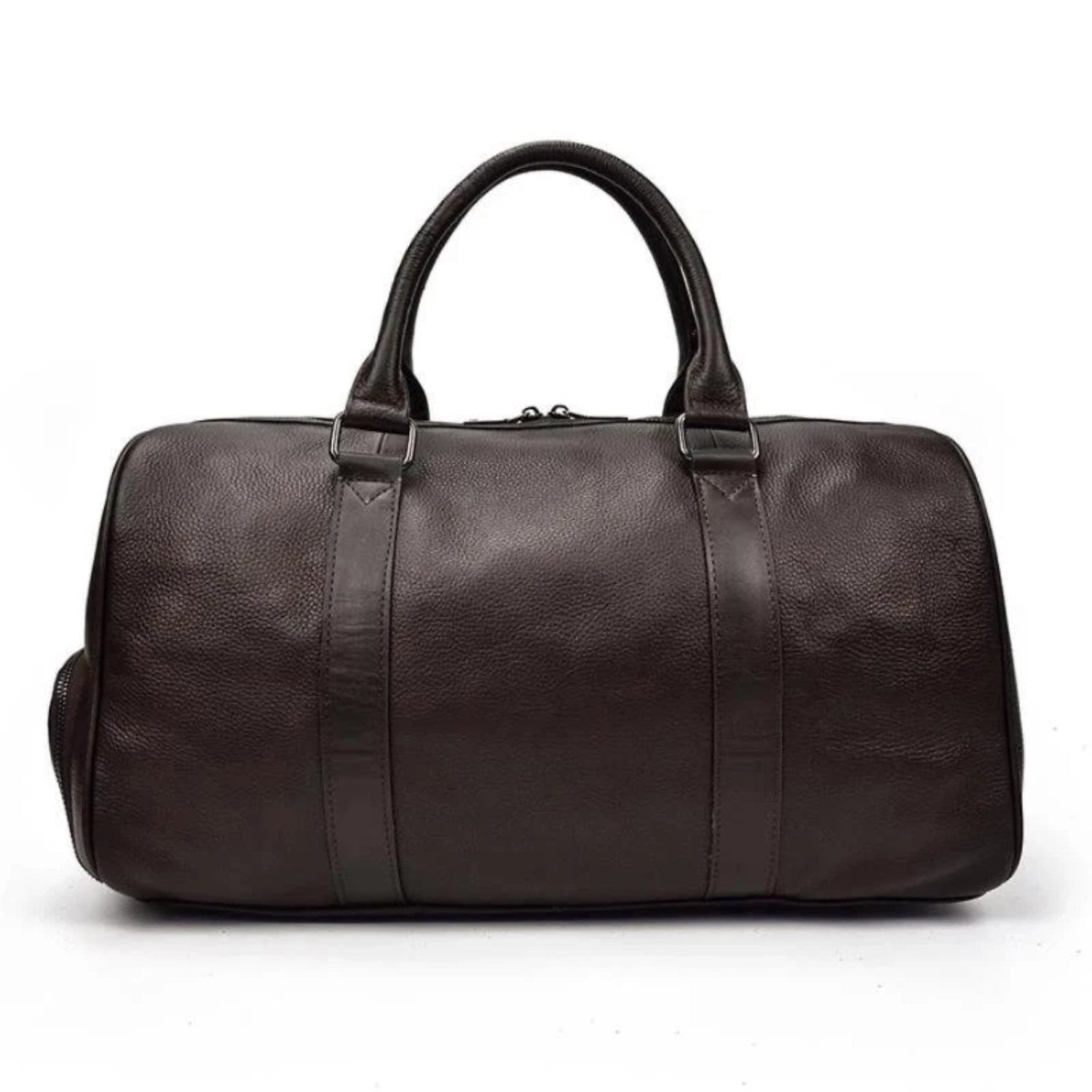 The Endre Weekender | Vintage Leather Duffle Bag - STEEL HORSE LEATHER, Handmade, Genuine Vintage Leather