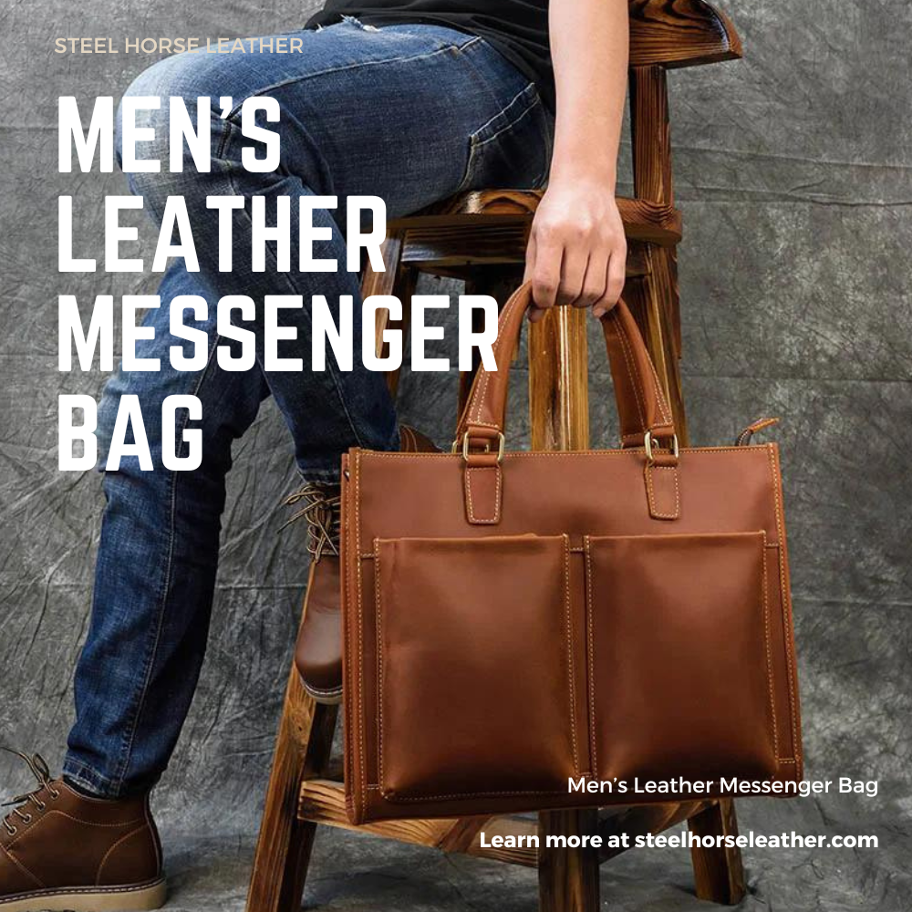 Men’s Leather Messenger Bag | Steel Horse Leather Company