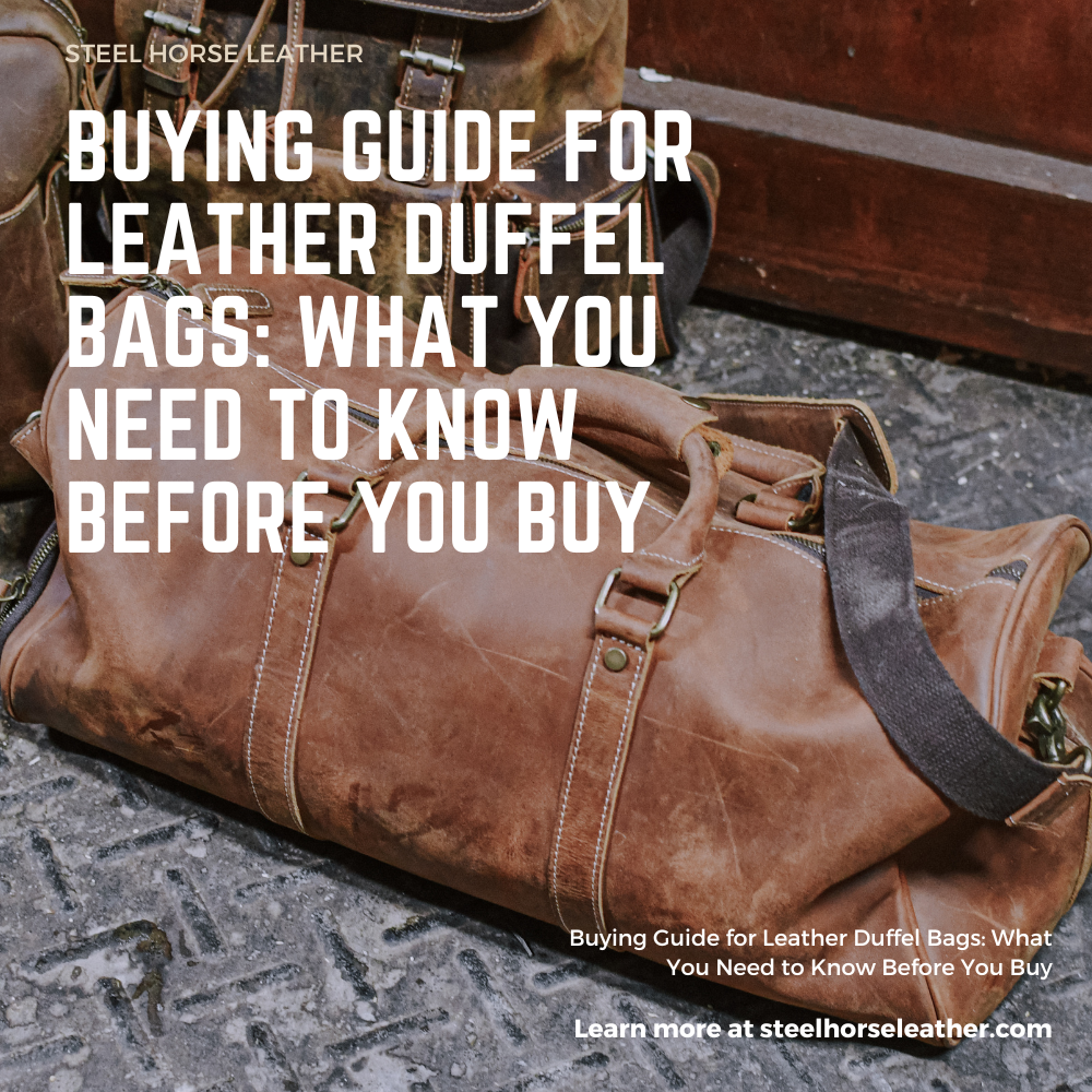 Buying Guide for Leather Duffel Bags: What You Need to Know Before You Buy