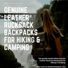 Top Quality Handcrafted Genuine Leather Rucksack Backpacks for Hiking & Camping