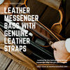 High-Quality Leather Messenger Bags with Genuine Leather Straps