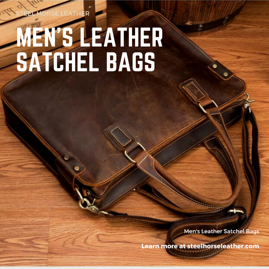 Buy mens leather satchel bags online