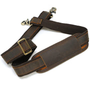 Adjustable Full Grain Leather Shoulder Strap with Metal Hooks