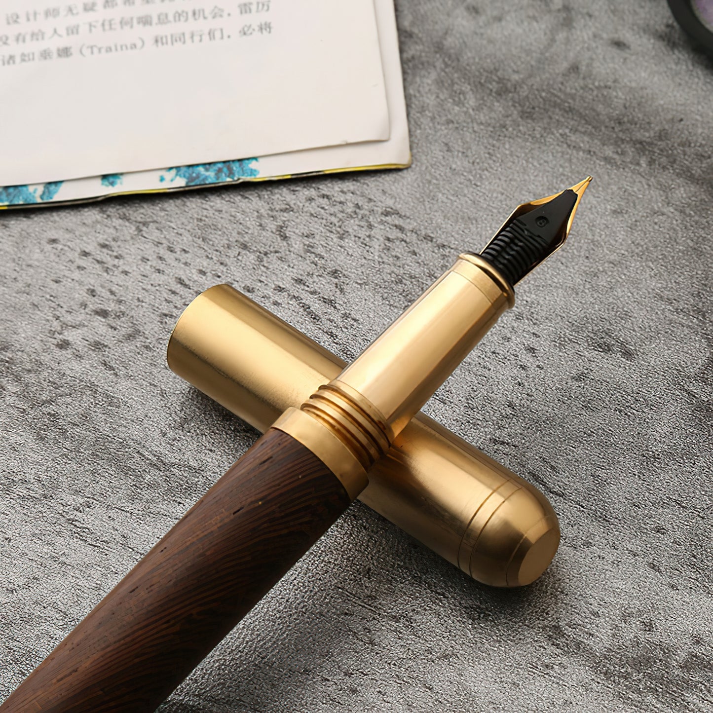 The Hemmingway | Handmade Wood and Brass Fountain Pen