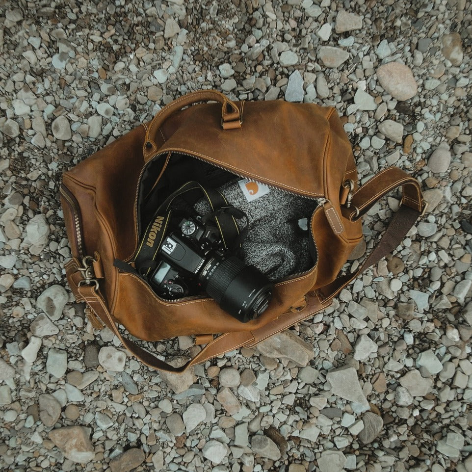 Men's Leather Duffle Bag | Steel Horse Leather
