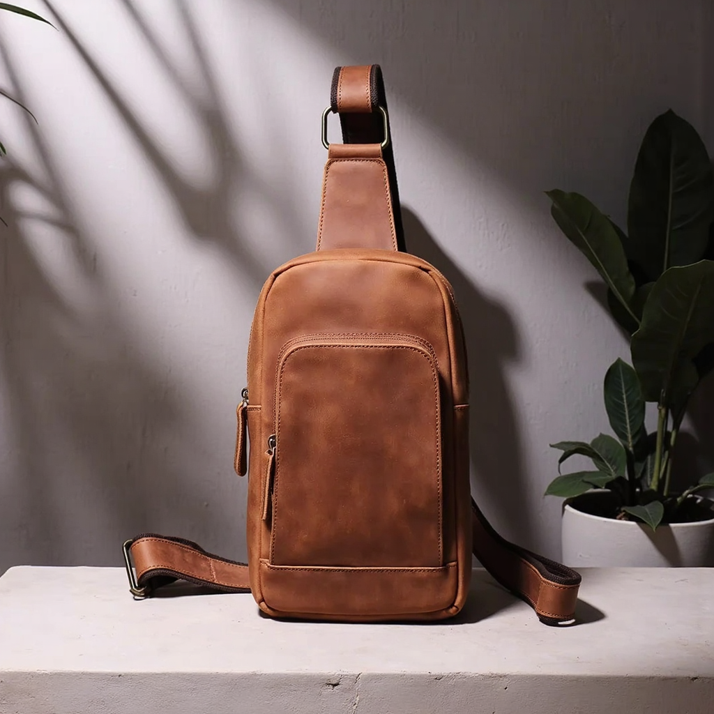 Erling Leather Sling Bag Crossbody Leather Pack