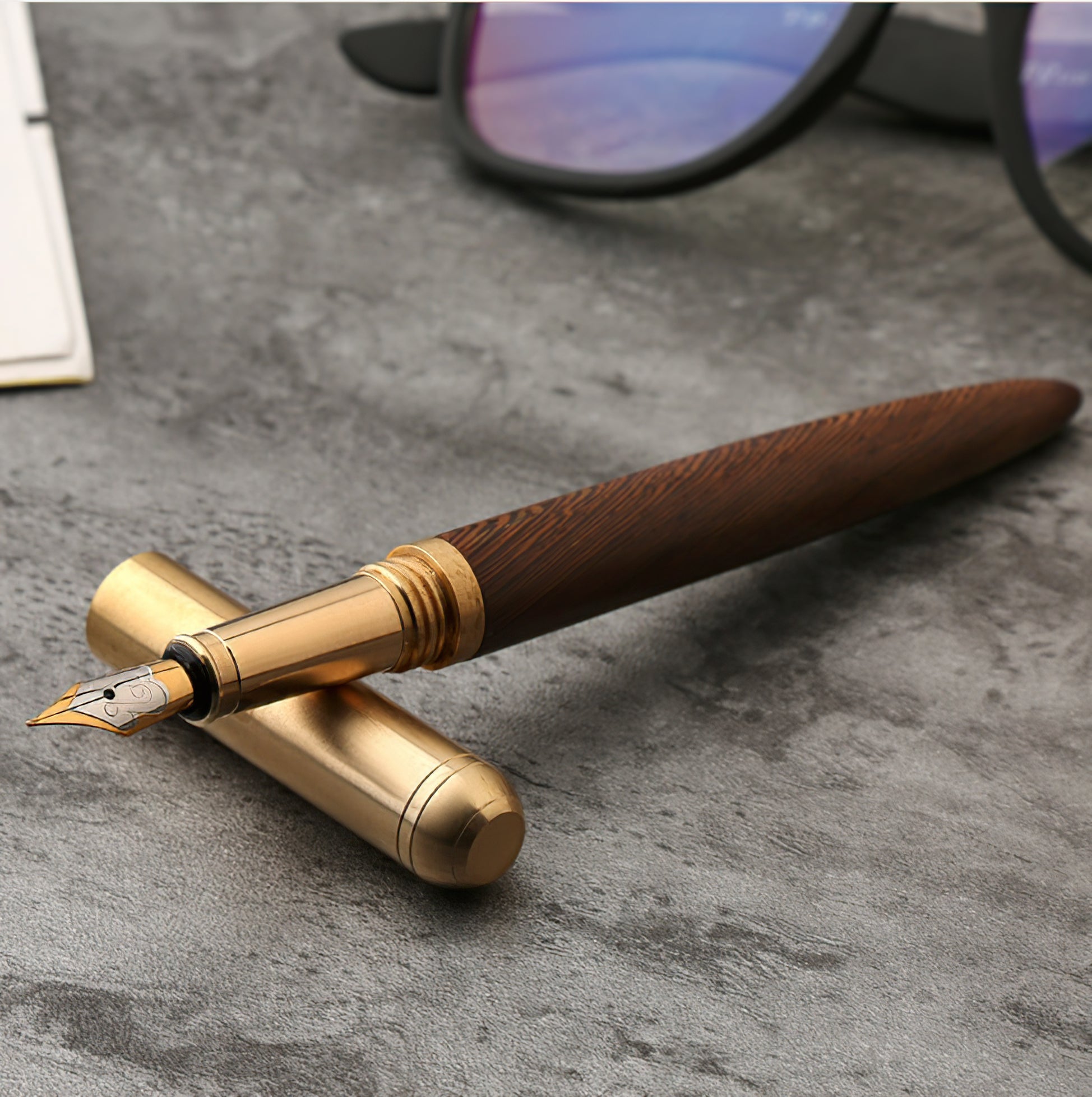 The Hemmingway | Handmade Wood and Brass Fountain Pen