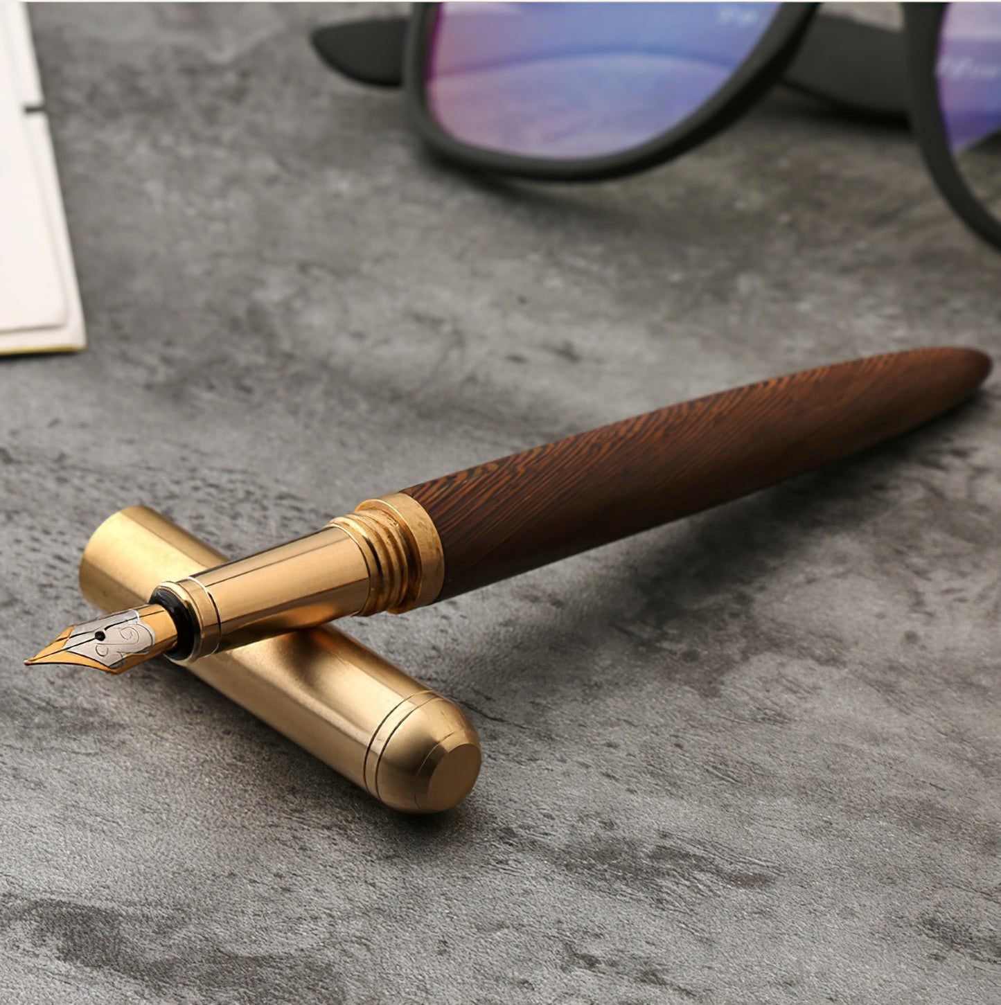 The Hemmingway | Handmade Wood and Brass Fountain Pen