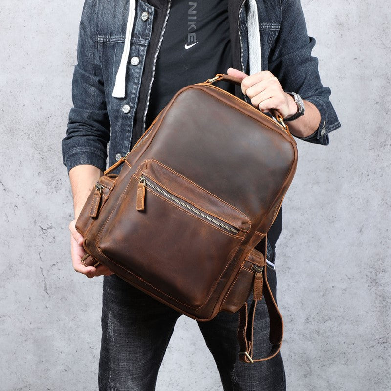 Leather-Lined Comfort Grab Handle