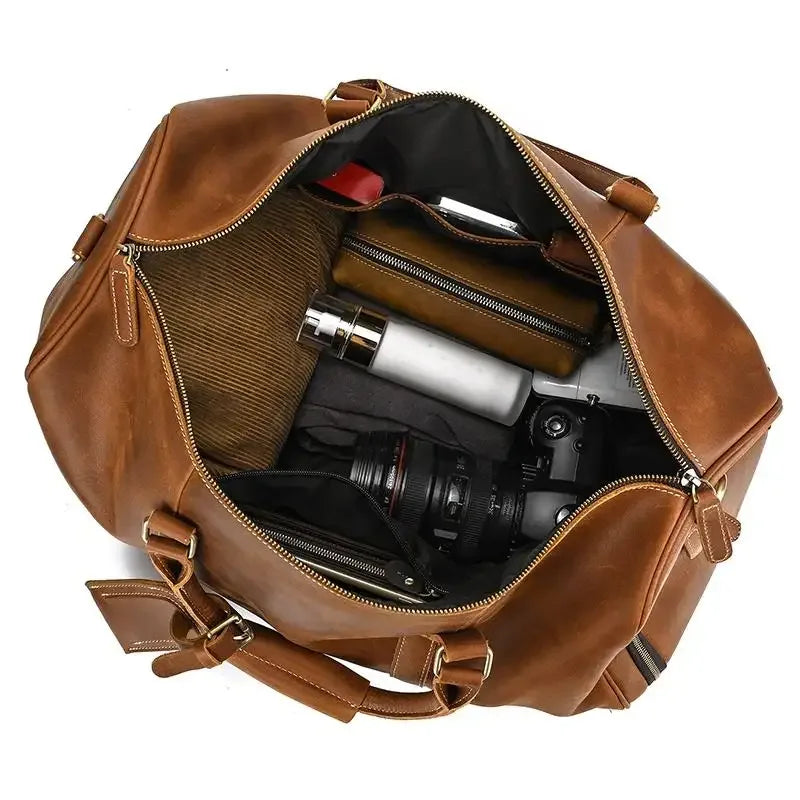 cool mens leather duffel bag backpack The Dagny Weekender