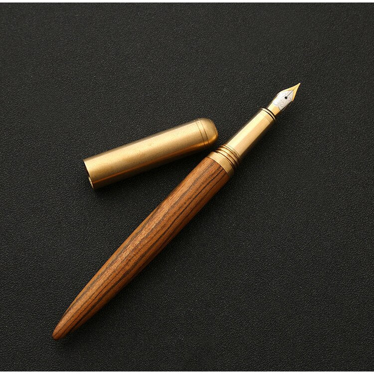 The Hemmingway | Handmade Wood and Brass Fountain Pen