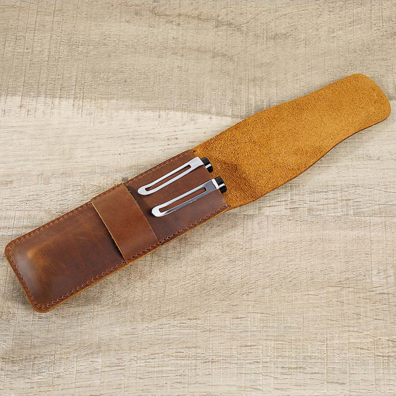 Paiman Leather Pen Holder | Handmade Leather Fountain Pen Pouch