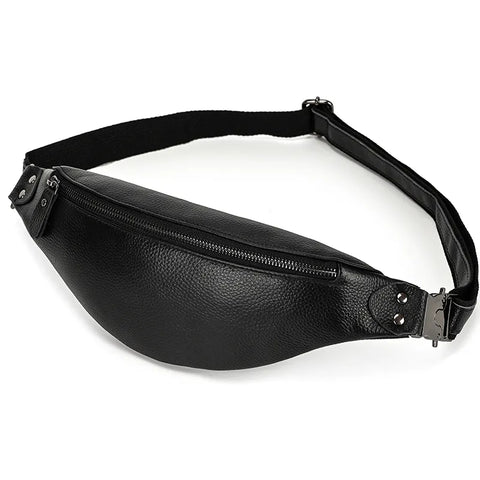 The Walcott Leather Waist Bag | Black Leather Fanny Pack