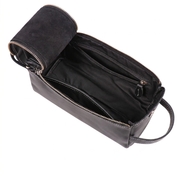 The Anders Dopp Kit | Black Leather Toiletry Bag