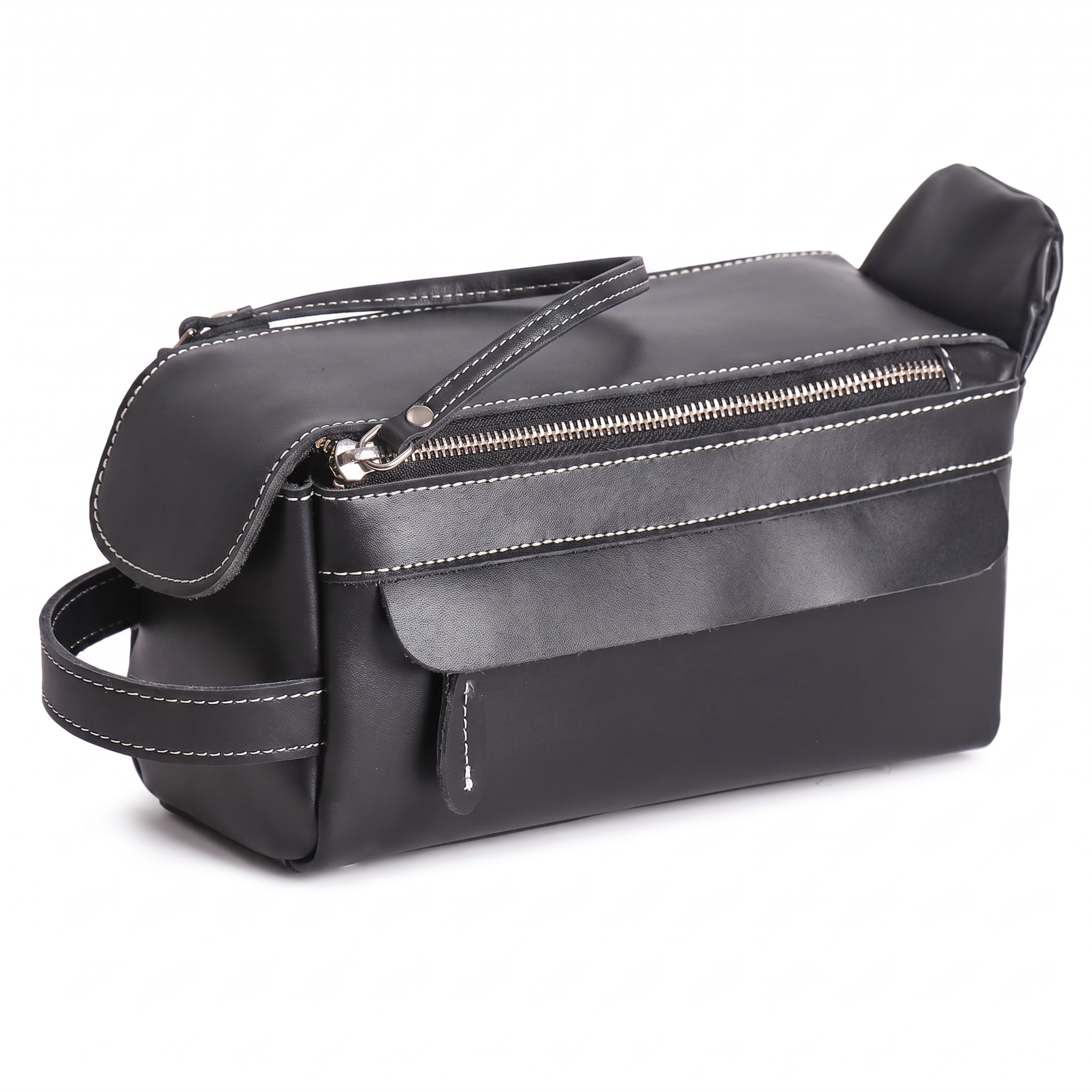 The Anders Dopp Kit | Black Leather Toiletry Bag