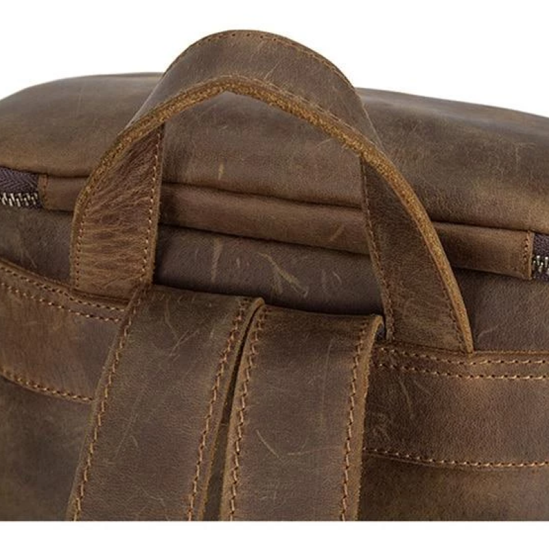 Premium Leather-Lined Grab Handle