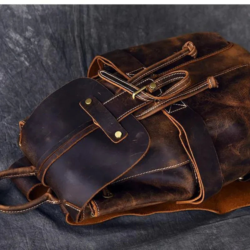 alondra rucksack leather backpack The Olaf Rucksack | Vintage Leather Travel Backpack