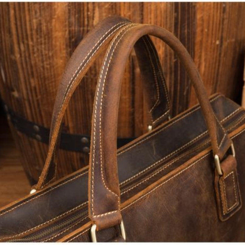 Leather-Lined Comfort Grip Handle