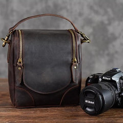 The Calista | Small Leather Camera Bag - Leather Camera Lens Case