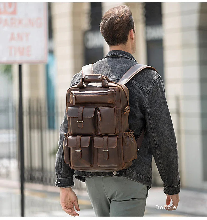 casey bracket leather backpack Steel Horse Leather The Shelby Backpack