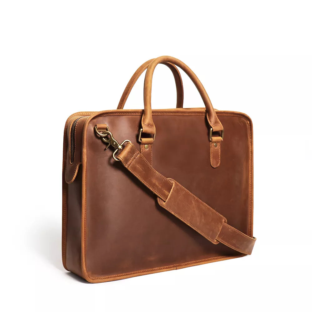 Steel Horse Leather The Hemming Leather Laptop Bag