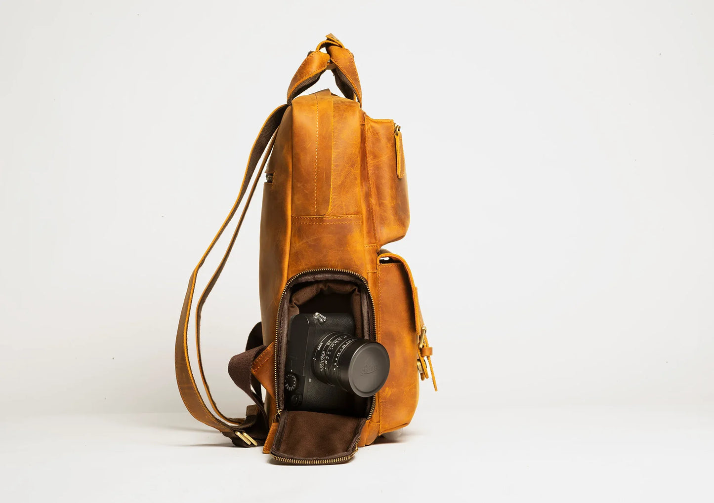 cool leather camera backpacks The MANN Bag