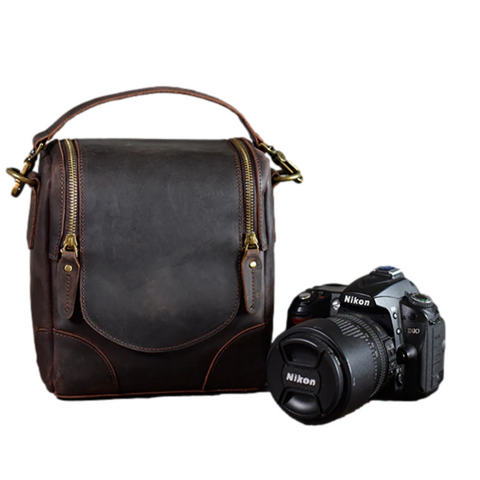Personalized Leather Camera Bag, Vintage Backpack DSLR Camera Bag for  Nikon, Canon, Sony Camera Accessories Gift for Her/Him