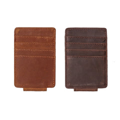 Steel Horse Leather The Walden Handmade Leather Front Pocket Wallet with Money Clip