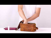 Dado Leather Dopp Kit | Handmade Leather Toiletry Bag