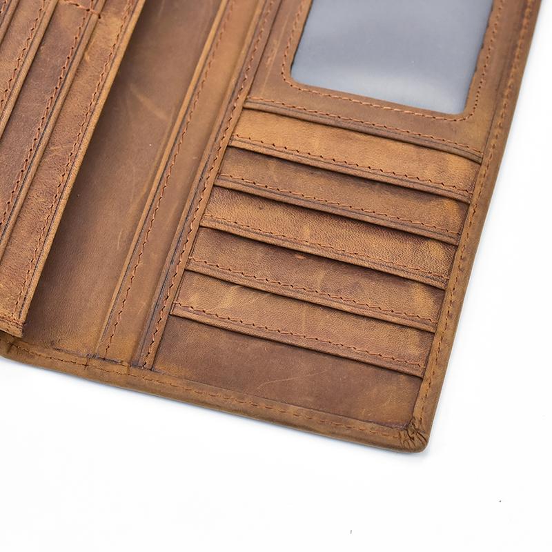 The Pathfinder Bifold Wallet | Genuine Leather Pocket Book - STEEL HORSE LEATHER, Handmade, Genuine Vintage Leather